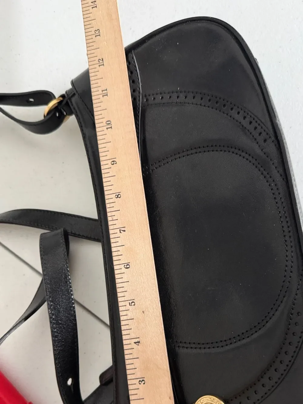 BRAHMIN Small Black Smooth Leather Shoulder Bag Purse
